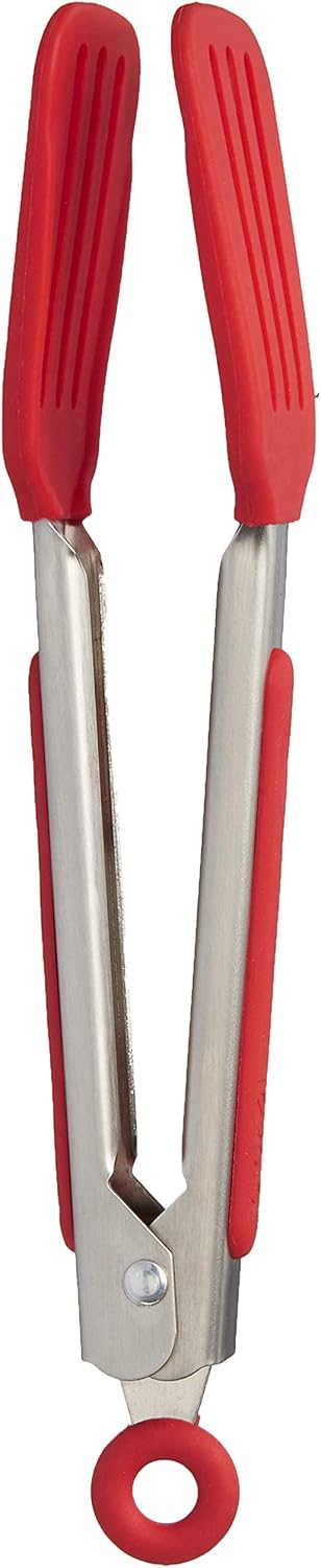 Tovolo Mini Turner, Flat Head, Easy-Lock Mechanism, Non-Slip Grip Tongs Grilling, BPA-Free & Dishwasher Safe Silicone Cooking Utensils, Candy Appl...