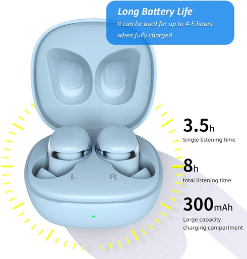Kamon K11 Wireless Earbuds with Wireless Charging Case, Bluetooth 5.3, Touch Control Waterproof, in Ear Stereo Headphones Built in Mic Headset Pre...