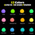 HTVRONT Glow in The Dark Pigment Powder (12 colors, 0.7 oz / 20 g Each), Glow in The Dark Resin Pigment with UV Lamp, Glow in the Dark Mica Powder...