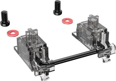 DUROCK Stabilizer V3, Screw in Stabilizers with 2u 6.25u 7u Wires, PCB Mount Keyboard Stabilizers for Mechanical Keyboards (V3 Smokey Black 80% Ki...