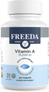 Freeda Vitamin A 15,000 IU – Retinyl Palmitate – Vegan, Kosher, No Fish – Eye, Vision, Immune & Skin Support – Tiny Easy-to-Swallow Tablets – VIT ...