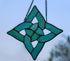 Celtic Trinity Knot Stained Glass Window Hanging Suncatcher Ornament,Irish Decoration Handmade Birthday Gifts for Women Parents Aunt Sister,St Pat...