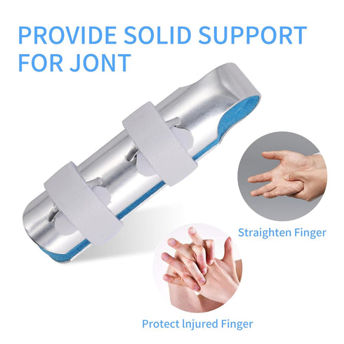 Finger Splint, 3PCS Finger Brace Joint Stabilizer for Broken Finger Straightening Arthritis Knuckle Immobilization with Soft Foam and Ventilation ...