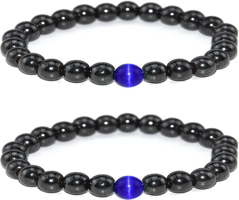Anti-Swelling Black Obsidian Anklet, 2pcs Black Obsidian Anklet Swelling,Obsidian Beaded Bracelet For Men/Women Gifts...