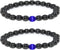Anti-Swelling Black Obsidian Anklet, 2pcs Black Obsidian Anklet Swelling,Obsidian Beaded Bracelet For Men/Women Gifts...