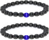 Anti-Swelling Black Obsidian Anklet, 2pcs Black Obsidian Anklet Swelling,Obsidian Beaded Bracelet For Men/Women Gifts...