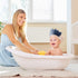 2 Pieces Soft Baby Shower Cap Soft Adjustable for Washing Hair Shield Safe Visor Cap Bathing Shampoo Shower Protection Bath Hat for Toddler Kids C...