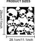 Skull Pattern Stencils 11.8×11.8inch Large Scary Skull Template with Paint Brush Halloween Theme Skeleton Drawing Stencil for DIY Projects Crafts ...