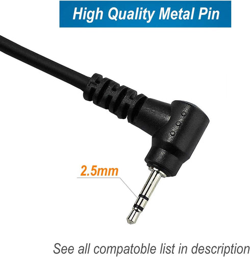 abcGoodefg 1 Pin 2.5MM Walkie Talkie Earpiece Headset with Mic PTT, G Shape Two Way Radio Earpiece compatible with Motorola Radios Cobra Talkabout...