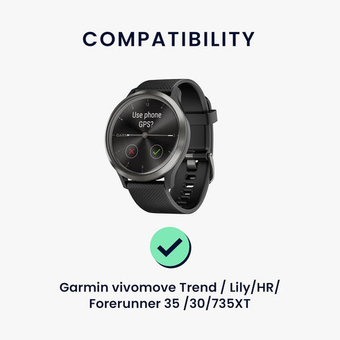 kwmobile Charger Compatible with Garmin vivomove Trend/Lily/HR/Forerunner 35/30 / 735XT - Charger USB-C Cable for Charging Smart Watch - Black......