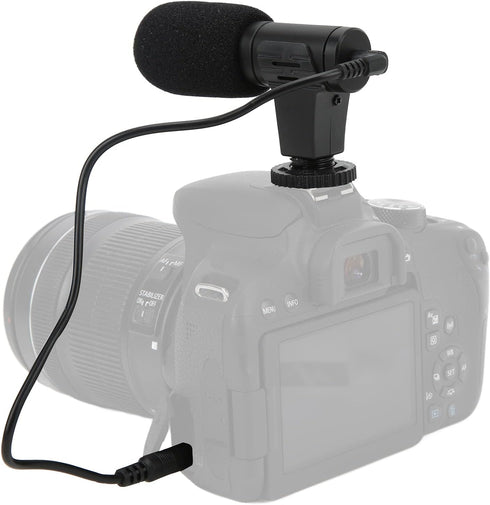 Camera Microphone, Universal 3.5mm Mobile Phone Camera Mini Microphone,Camcorder Camera Video Mic,for Live Conference Video Vlog...