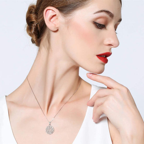 EVER FAITH 925 Sterling Silver Infinity Love Celtic Knot Pendant Necklace Birthday/Mothers Day/Valentines/Christmas Jewelry Gift for Friend Sister...
