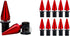 10-Piece Aluminum Spike Motorcycle Universal Fit Fairing Bolts Windshield Screws Set, Anodized M5 x 15mm Windscreen Bolts with Washers Rubber Well...
