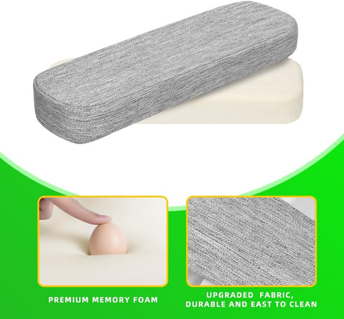 Memory Foam Office Chair Armrest Pads, Comfy Desk Chair Arm Rest Cover for Elbows and Forearms Pressure Relief(Set of 2)...