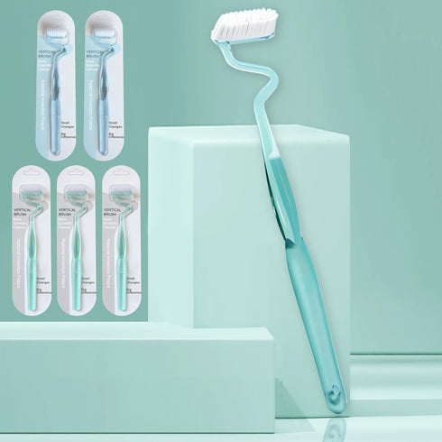 YUAN SHENG S-Shape Toothbrush Scientific Vertical Brush for Adults Men and Women Soft-Bristled Tongue Coating Interdental Brush Gums Extra Clean S...