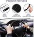 Swono Daisy Floral Car Steering Wheel Cover Cute Daisy Flower Pattern Safe Driving Anti-Slip Steering Wheel Covers Steering Wheel Protection No Sm...
