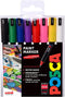 Posca PC-1MR Permanent Marker Paint Pens. Ultra Fine Tip for Art & Crafts. Multi Surface Use On Wood Metal Paper Canvas Cardboard Glass Fabric Cer...