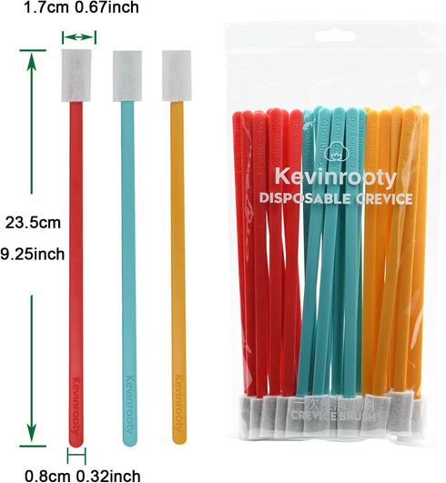 30PCS Disposable Crevice Cleaning Brush tool kit, Disposable Toilet Brush, Disposable toilet seat cleaner tool (Color Mixing)...