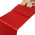 WELMATCH Red Satin Table Runners - 5 pcs Wedding Banquet Party Event Decoration Table Runners (Red, 5)...