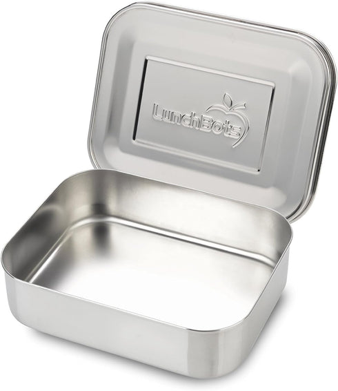 LunchBots Medium Uno Stainless Steel Sandwich Container - Open Design for Wraps - Salads or a Small Meal - Eco-Friendly - Dishwasher Safe and BPA-...