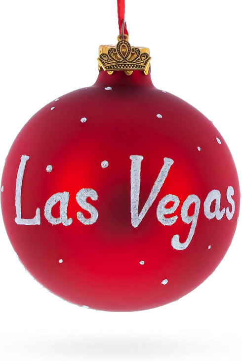Las Vegas, Nevada Glass Ball Christmas Ornament 3.25 Inches...