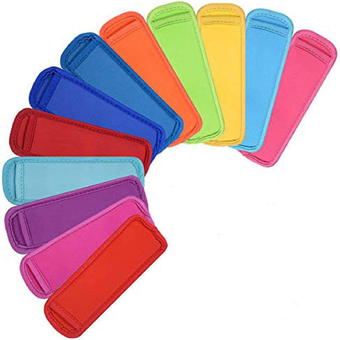 Popsicle Holder Ice Popsicles Bags Neoprene Insulator Sleeves Reusable Freezer Pop Holders Antifreezing Sleeves Popsicle Holders 12 Pack...