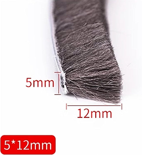 16 Ft (5m) 196 Inch Sliding sash Windows Doors Tape Pile Draught excluder Brush Seal Strip weatherstrip 5mm x 12mm (3/16 1/2 Inch, Gray)...