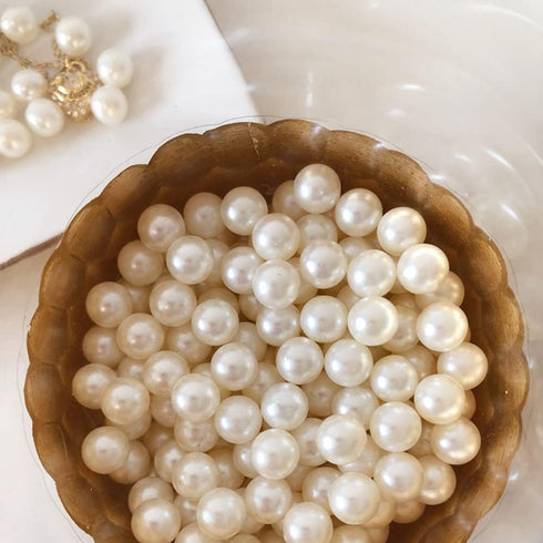 Sooyee Art Faux Pearls 1700-Pcs Loose Beads no Hole 1.1 Lbs (8mm,Ivory) for Vase Fillers, Table Scatter, Wedding, Birthday Party Home Decoration...