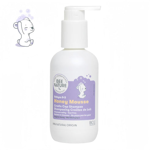 Cradle Cap Treatment Shampoo - Organic Honey Mousse - Tear-Free - Suitable for Babies Toddlers with Dry, Sensitive Eczema-Prone Scalp - 6.76 fl.oz...