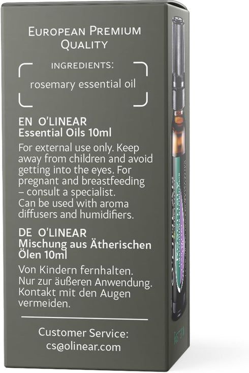 O'linear Rosemary Essential Oil 10 ml - Pure Rosemary Oil for Diffuser for Home Aromatherapy - 0.33 Fl Oz Therapeutic Grade Natural Rosemary Oil f...