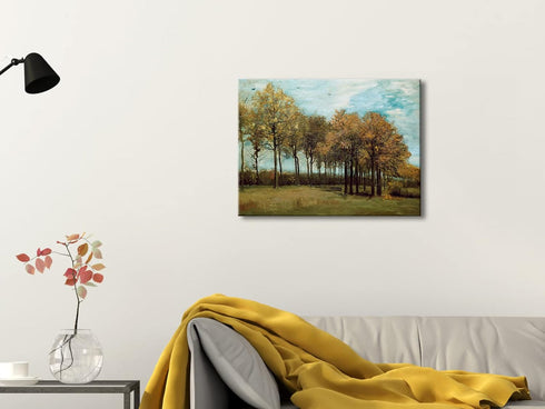 Wieco Art Autumn Landscape 1885 Canvas Prints of Vincent Van Gogh Art Famous Paintings Reproduction Tree Forest Pictures Artwork Wall Art for Home...