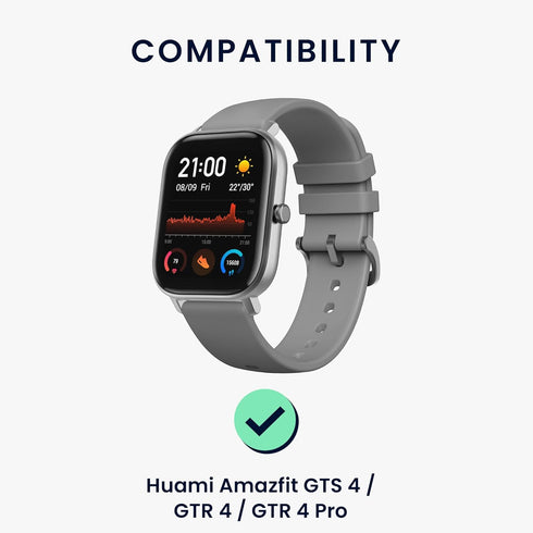 kwmobile Docking Station Compatible with Huami Amazfit GTS 4 / GTR 4 / GTR 4 Pro - Charging Charger Cable with Stand - Black...