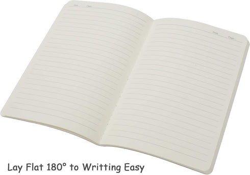 3 Pack Travel Journal Notebook for Travelers or School - Kraft Brown Soft Cover - 5.5” x 8.25” - 96 Ruled Pages/48 Sheets...