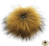 Furling Pompoms 12pcs Fluffy Faux Raccoon Fur Pompoms with Press Button for Knitted Hats Scarves Accessories 5.5 Inches(Camel)...