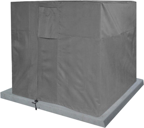 KHOMO GEAR Waterproof Heavy Duty Outdoor Air Conditioning Cover AC Protector, Conditioner Outside Units, Grey,AC-Cover-Grey...
