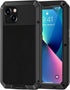 Lanhiem for iPhone 13 Metal Case, Heavy Duty Shockproof Tough Rugged Case with Built-in Glass Screen Protector, 360 Full Body Protective Cover for...