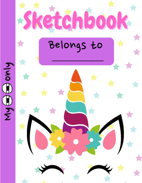 Sketch Book for Girls - Cute Unicorn Kawaii: 120 Pages, 8.5 x 11 inches Sketchpad | Large Notebook for Drawing Kids, Journaling, Writing, Crayon ....