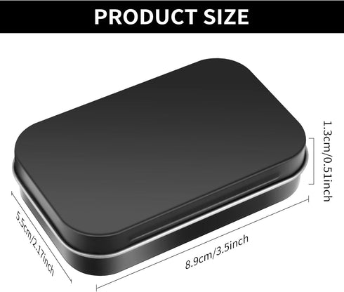 Metal Rectangular Empty Hinged Tins Tin Containers Empty Metal Tins Box Small Empty Tins with Lids Rectangular Hinged Tins Mini Portable Box Conta...
