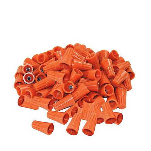 Eagles 100Pcs Twist on Wire Connectors - Orange #18 - #16 AWG Wire Cap Bulk with Spring Inserted, Easy Screw on Electrical Caps...