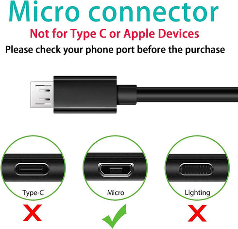 MATEIN Micro USB Cable, 10 FT 3 Pack Extra Long Sturdy Android Charger Cable, Fast PS4 Charging Cable Cord for PS4 Controller, Android, Samsung Ga...