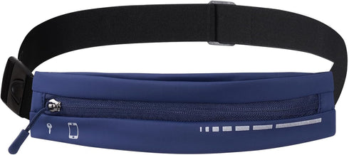 Slim Running Belt for Women Men Water Resiatant Runners Fanny Pack Adjustable Waist Pouch Reflective Phone holder Running Gear Accessories for Spo...