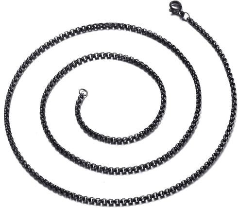 MOO&LEE Men's Stainless Steel Eternity Circle Cross Pendant Neckalce with 24 Inches Link Chain...