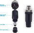 Aviation Connector Plugs,Lonlonty Ethernet M12 Connector Field Wireable IP67 Waterproof Straight 4 Pin A Code Unshield Male Plug for Cable AC 250V...