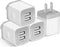 X-EDITION USB Wall Charger, 4-Pack 2.1A Dual Port USB Cube Power Adapter Charger Plug Charging Blocks Brick for iPhone 16e/16/15/14/13/12/11/XS/X/...