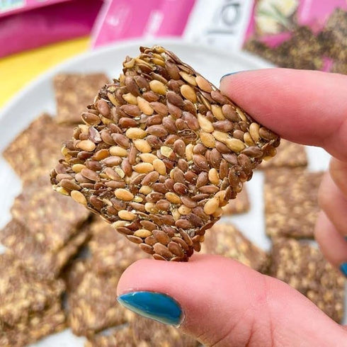 Flackers Organic Rosemary Flaxseed Crackers, 5 Ounce 1-Pack, Gluten Free, Non GMO, Vegan, Keto Snack, 9 Grams Fiber, 1 Net Carb...