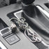 Creative Hanging Dice with Dots Car Metal Pendant Rear View Mirrors Charms Ornament (Silver)...