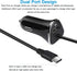 3.4A USB C Car Charger Fast Charging Adapter for Samsung Galaxy S23 S22 S21 Ultra S20 FE Note 20 S10E S10 S9 S8 A54 A14 A53 A13 A23 A20 A21 A50 A5...