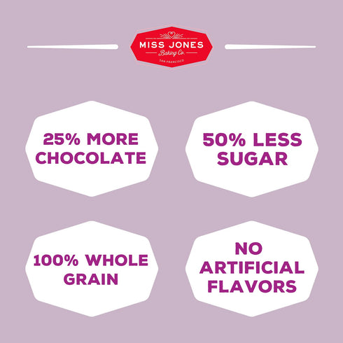 Miss Jones Gluten-Free Baking Brownie Mix - More Chocolate Chips, Guilt Free Brownie Mix, Naturally Sweetened Desserts & Treats, 14.67 Ounce (Pack...