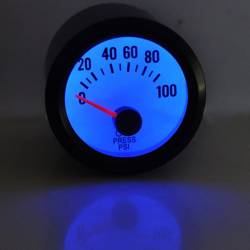 ESUPPORT Car 2" 52mm Oil Press Gauge Meter Pressure Sensor Pointer Blue LED Light...