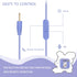 Cute Rabbit Kids Earbuds, Earbuds for Kid Size Wired Earphones & in-Ear Headphones with Microphone and Lovely Earbuds Storage Case Gifts for Schoo...